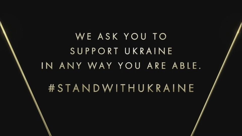 奧斯卡邀請眾人盡其所能支持烏克蘭。（翻攝自推特）