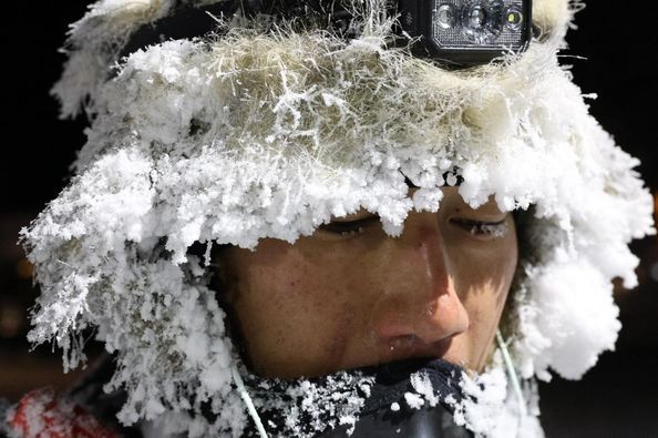 零下30度的極地氣候，讓陳彥博的眼睫毛都結上一層冰。（翻攝陳彥博臉書）