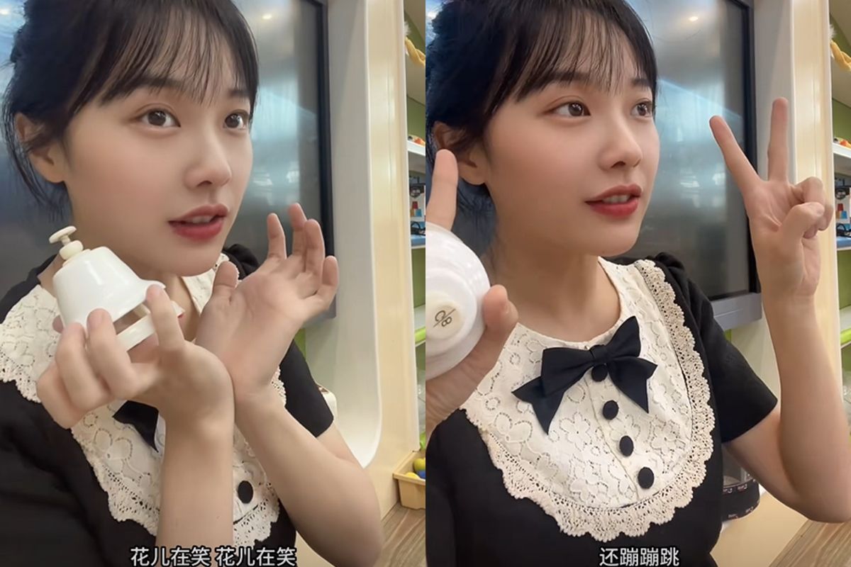 「挖呀挖老師」黃老師因兒歌《小小花園》爆紅。 （翻攝自音樂老師花開富貴抖音）