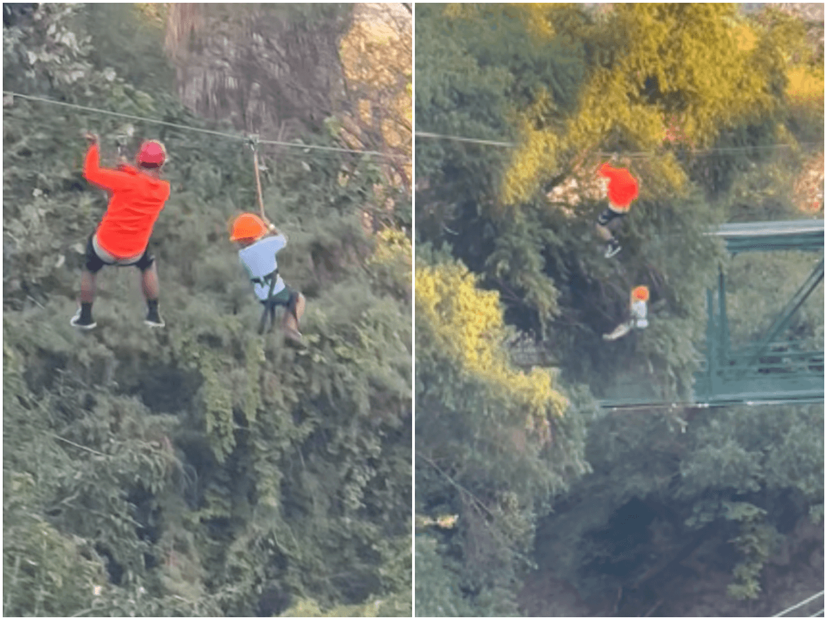 高空滑索安全繩斷裂！　6歲童「高空直墜」驚險畫面曝