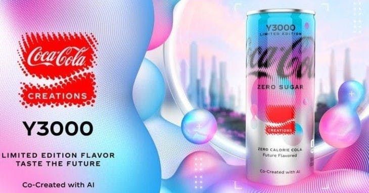 可口可樂推出AI人工智慧可樂「Y3000」。(翻攝自可口可樂官網)