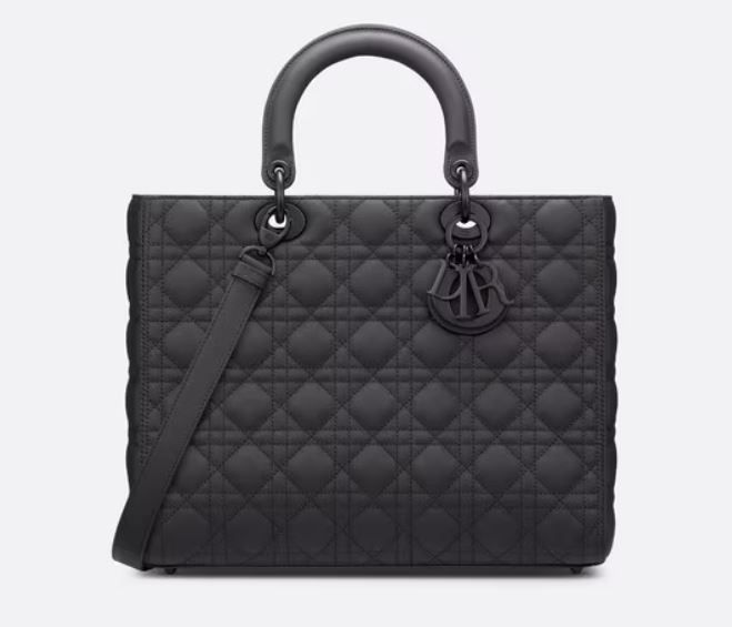 金與正拿的經典款LADY DIOR包，訂價約新台幣25萬元。（翻攝自DIOR官網）
