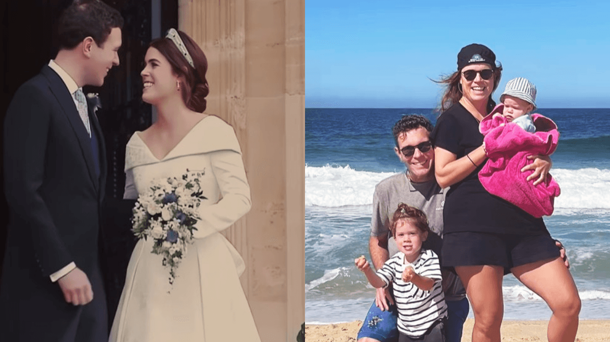 英國尤金妮公主慶結婚5週年　甜曬溫馨全家福「2萌娃搶鏡」