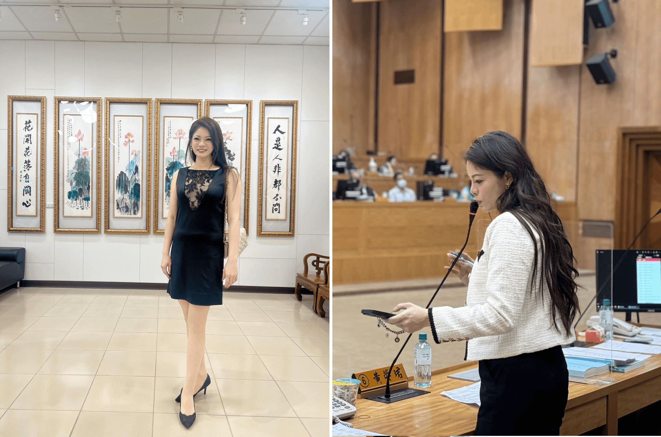 黃嫈珺學成歸國後，從嘉義地方做起，現為在地四連霸議員。（翻攝自黃嫈珺臉書）