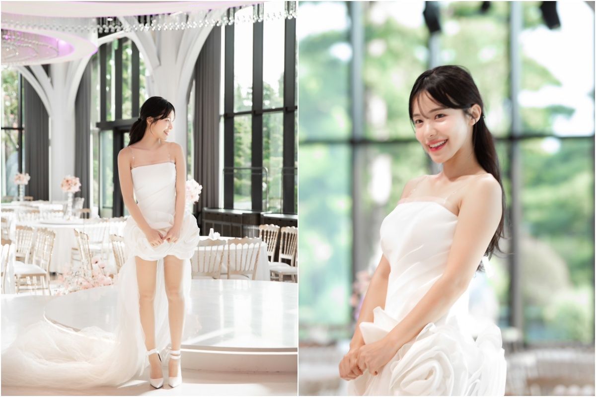 李多慧在台披白紗!最美新娘露香肩 獲金城武同等待遇