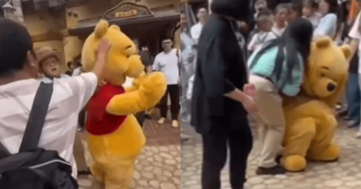 上海迪士尼「小熊維尼」遭遊客打倒在地　網嘆不是第一次被攻擊