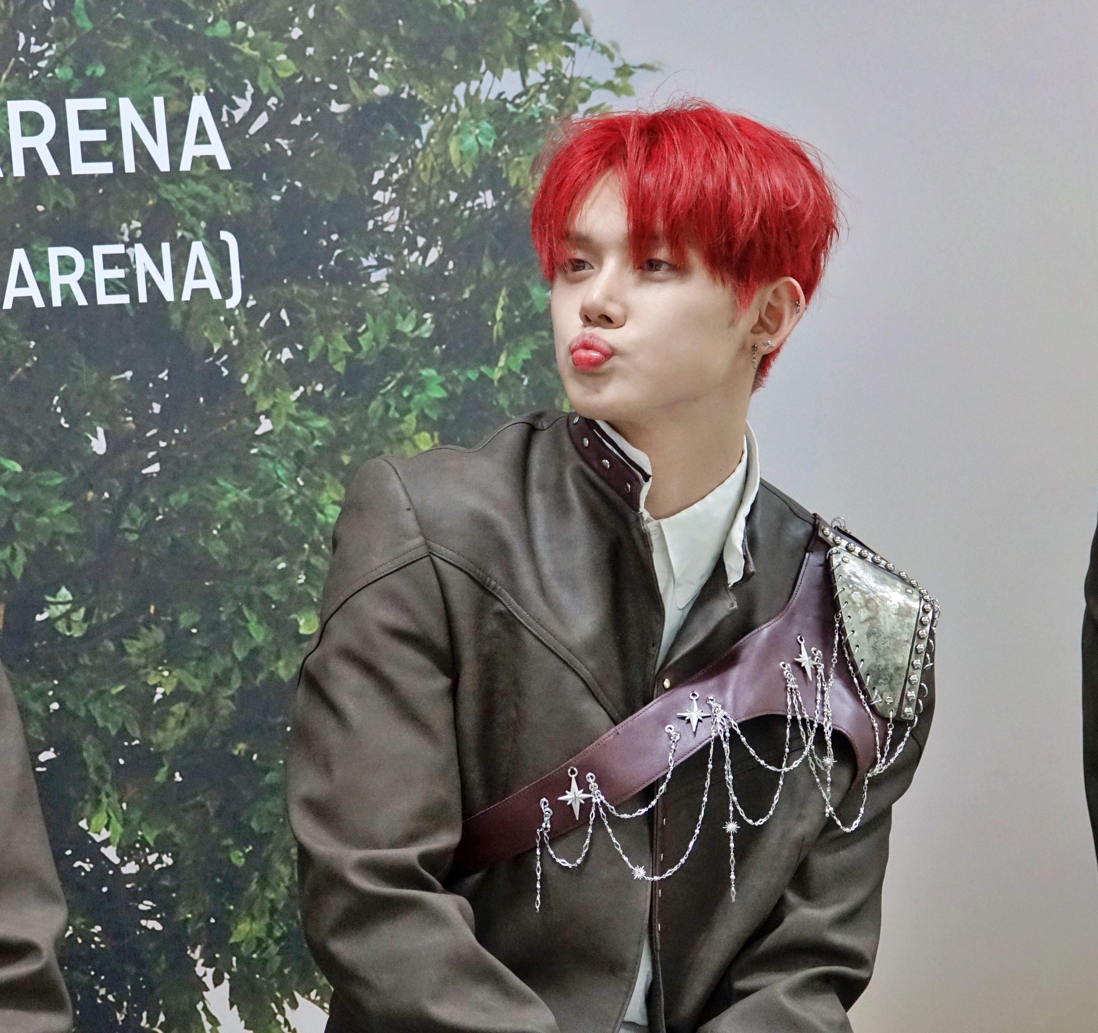 然竣被誇讚紅髮很有主角氣勢。（陳德興攝）