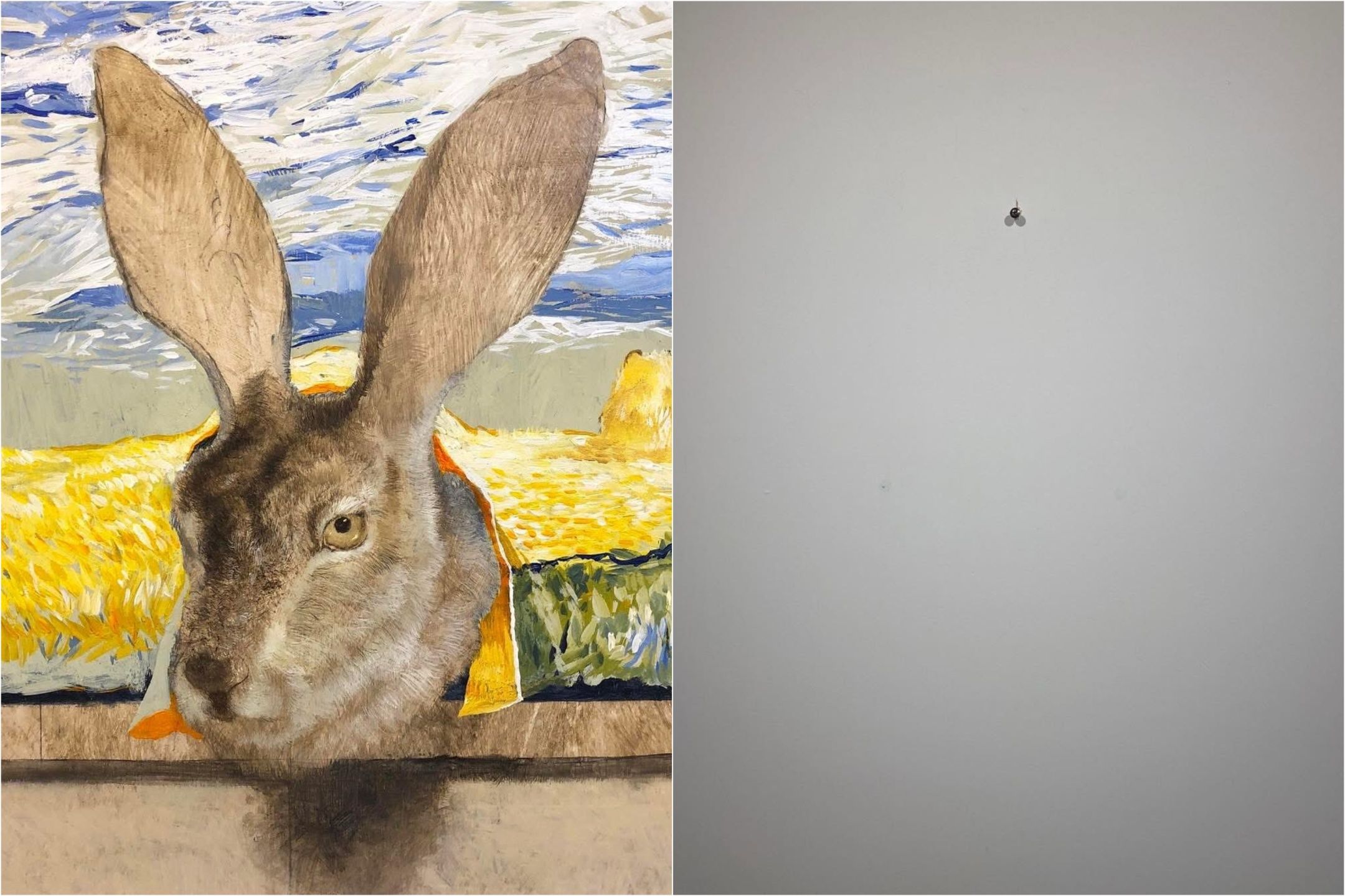 曹登閎畫作《兔子》松菸展覽遭竊　家屬喊：求求你，還給我們