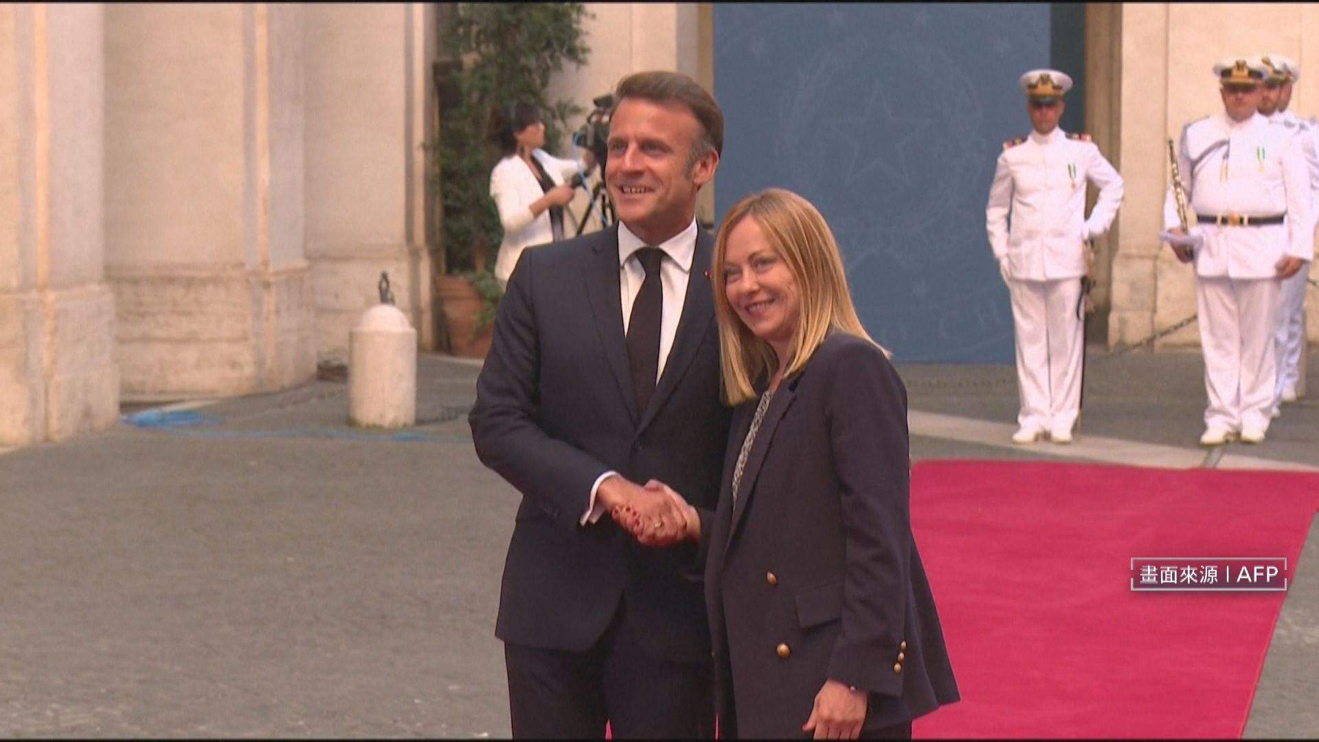 馬克宏訪義會晤梅洛尼遞「橄欖枝」　釋修補裂痕善意