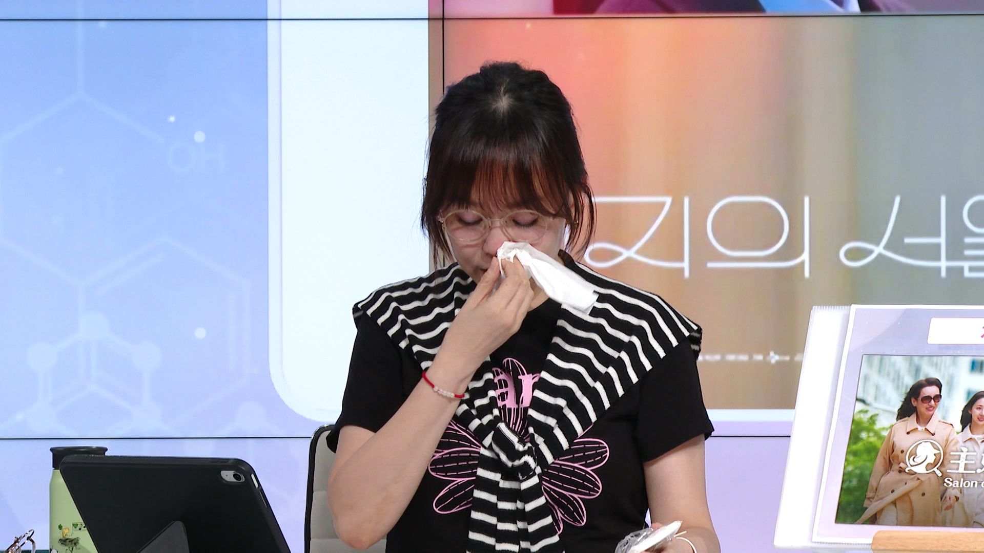 廖芳潔在分享《未知的首爾》一劇時，卻意外落淚，嚇壞攝影內的工作人員。