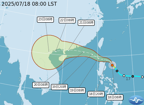 輕颱「薇帕」路徑往北修正　氣象署11:30發布海上警報