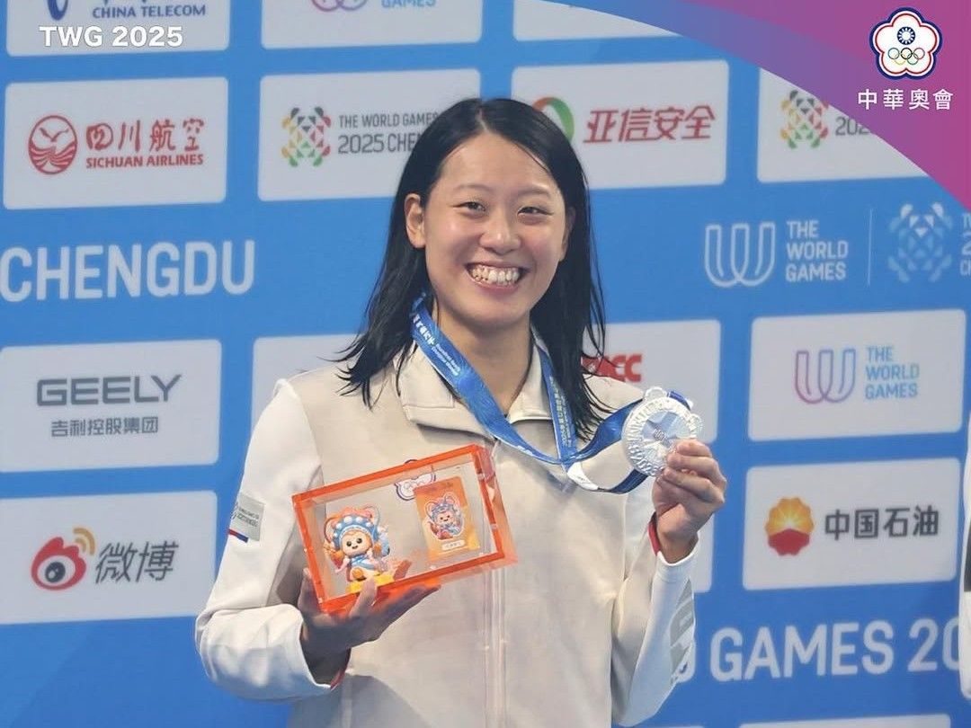 再添一面獎牌！　黃渼茜世運「女子雙蹼50公尺」奪銀