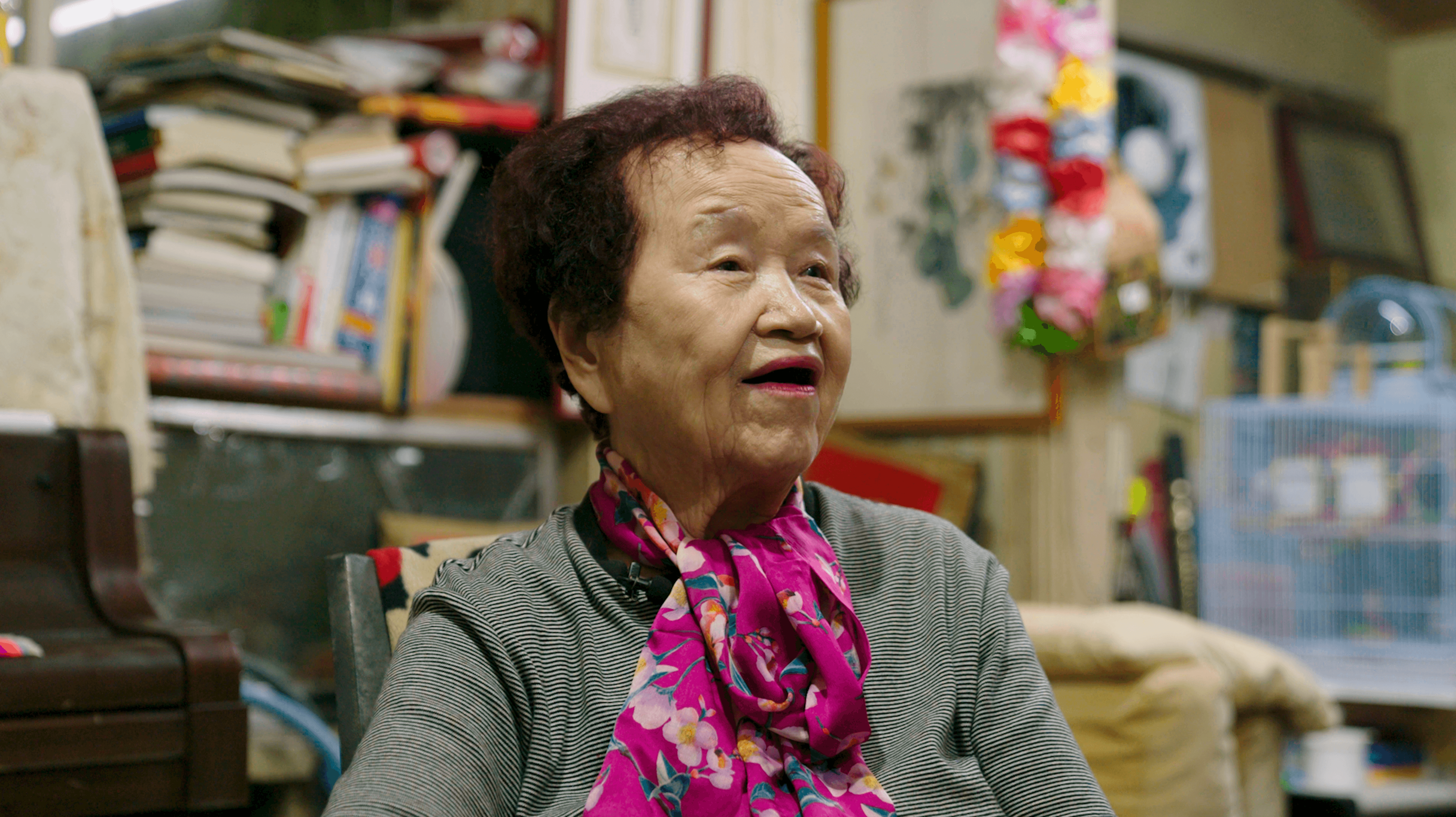 蘇愛子回憶，至今仍記得防空洞的潮溼氣味。