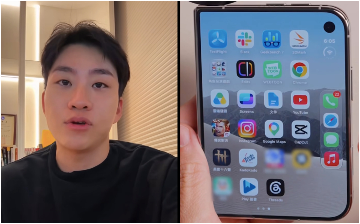 Joeman拍片說明手機開箱影片為何出現盜版App。(翻攝Joeman臉書)