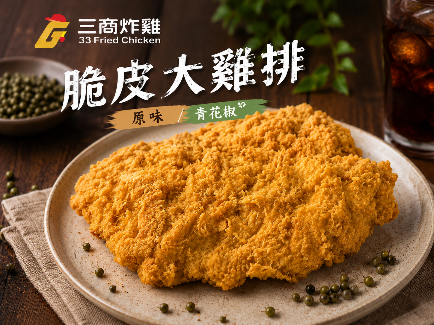 三商炸雞超狂新品!脆皮大雞排原味、青花椒雙口味開吃 學生買一送一超划算