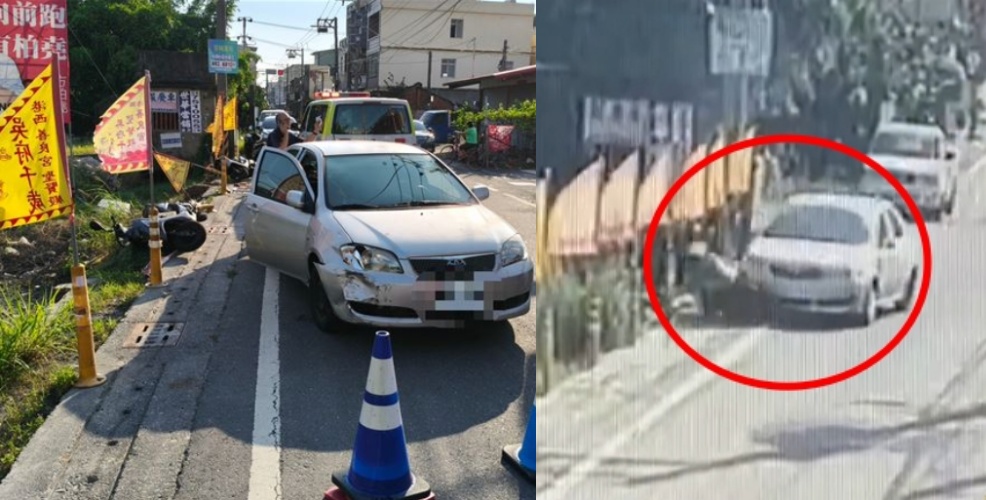 屏東縣新園鄉發生一起離奇自撞車禍,意外揭發一起母親因不捨重病女兒離世、載屍求神回魂的悲傷案件。(翻攝畫面)