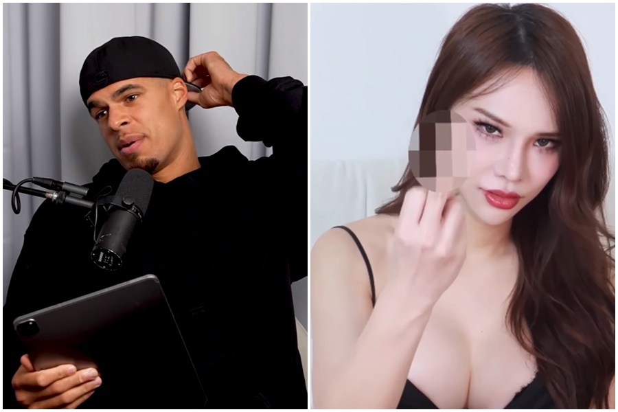 小波特節目上坦言台灣女生身材較為嬌小,而小A辣的外型是她的菜。(翻攝自Curious Mike YT、小A辣IG)