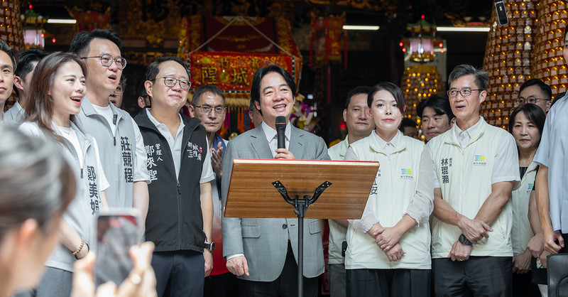 賴清德祈求接下來的競選活動平安順利,並希望年底選出來的人,是位清廉、勤政、愛鄉土的市長。(總統府提供)