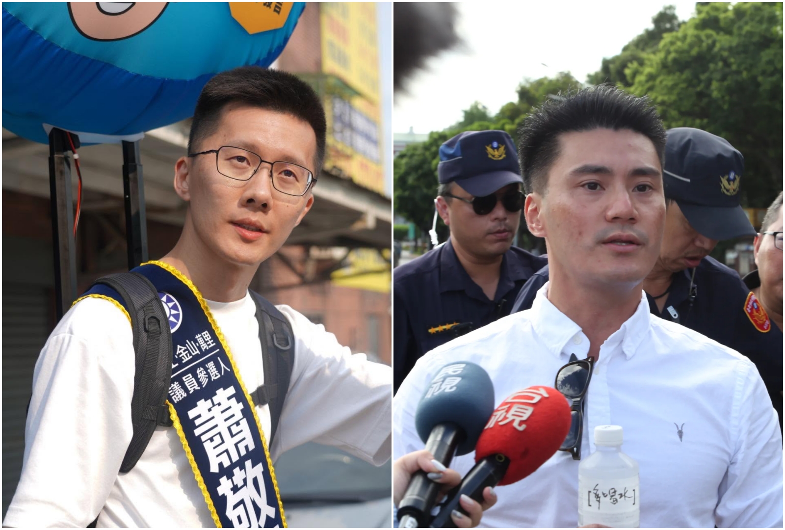 國民黨今舉辦全代會時,決議將丁瑀、蕭敬嚴送考紀會懲處。(翻攝自蕭敬嚴臉書/鏡報姜永年攝)