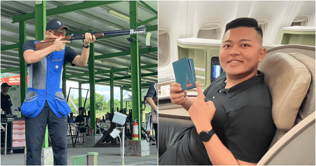 飛靶好手楊昆弼在巴黎奧運男子不定向飛靶資格賽前3輪射下72分。(翻攝自楊昆弼IG)