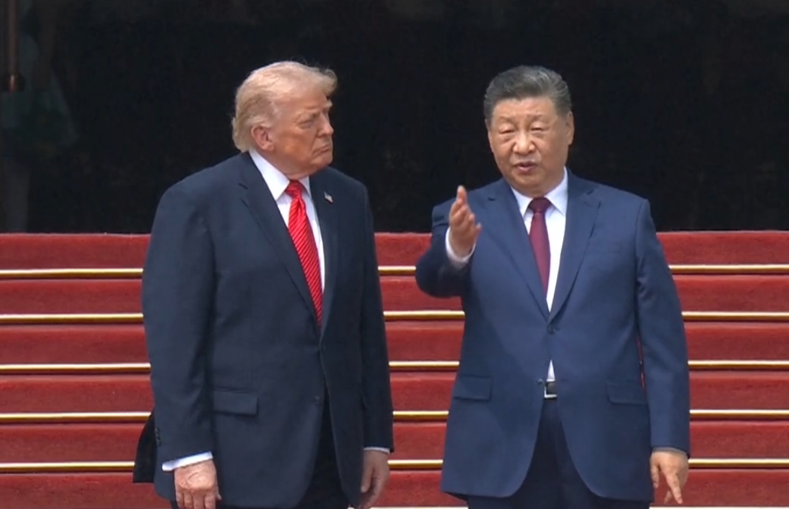 川普訪問中國,與習近平會面,但傳出兩人就台灣議題沒有達成共識。(翻攝自The White House直播)
