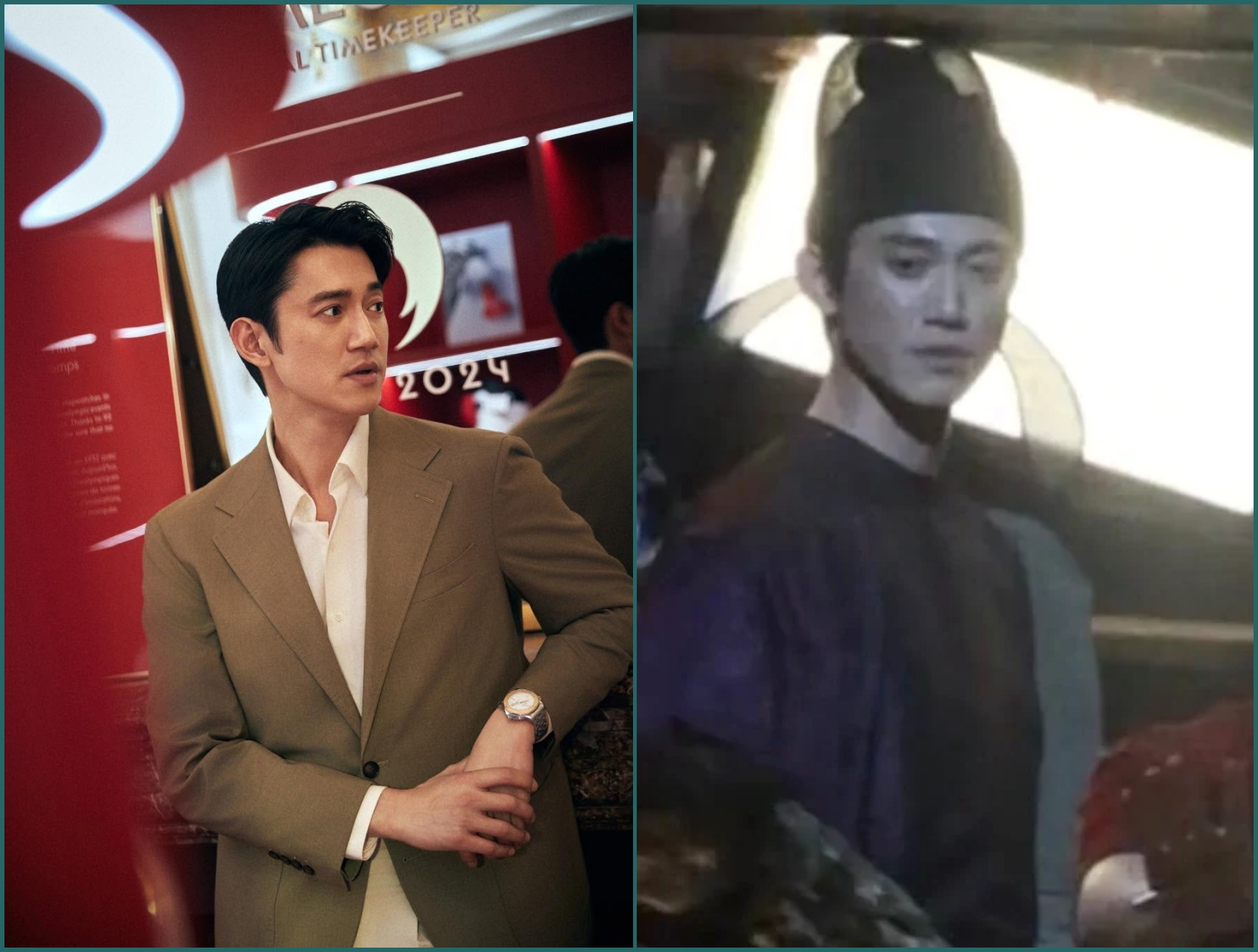 吳慷仁至中國發展,近期流出的古裝造型被稱俊美。(左:臉書;右:微博)