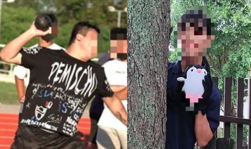 曾經奪得校內鉛球冠軍的25歲詹朱姓男子(左),因不滿18歲詹姓前女友(右)提出分手,以歸還寵物鼠為理由,將詹姓前女友從桃園約至台中談判。(翻攝自臉書)