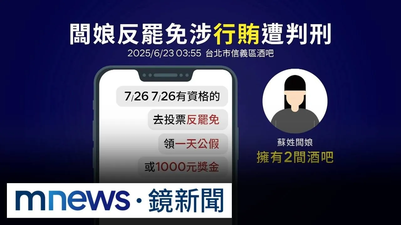 鼓勵員工「反罷免」賞千元　酒吧闆娘判3年4月