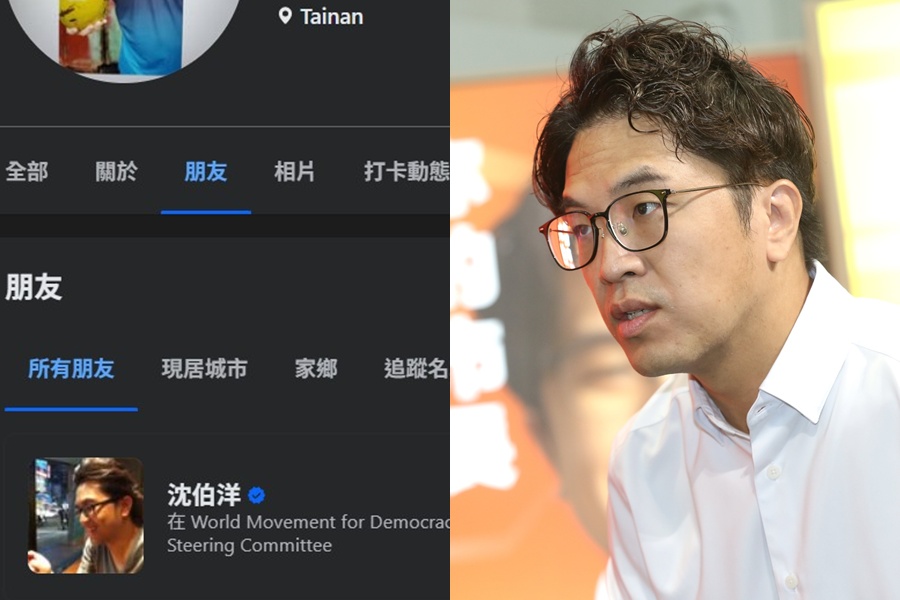 沈伯洋與日本河口湖命案凶嫌是臉書好友。(翻攝自FB、鏡報董孟航)