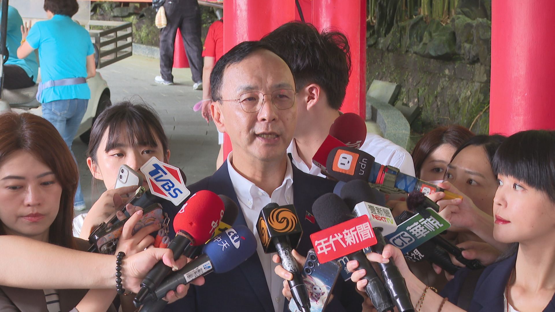 國民黨主席朱立倫指出,要守護台灣民主,就是要「反惡罷、戰獨裁」。(資料畫面)