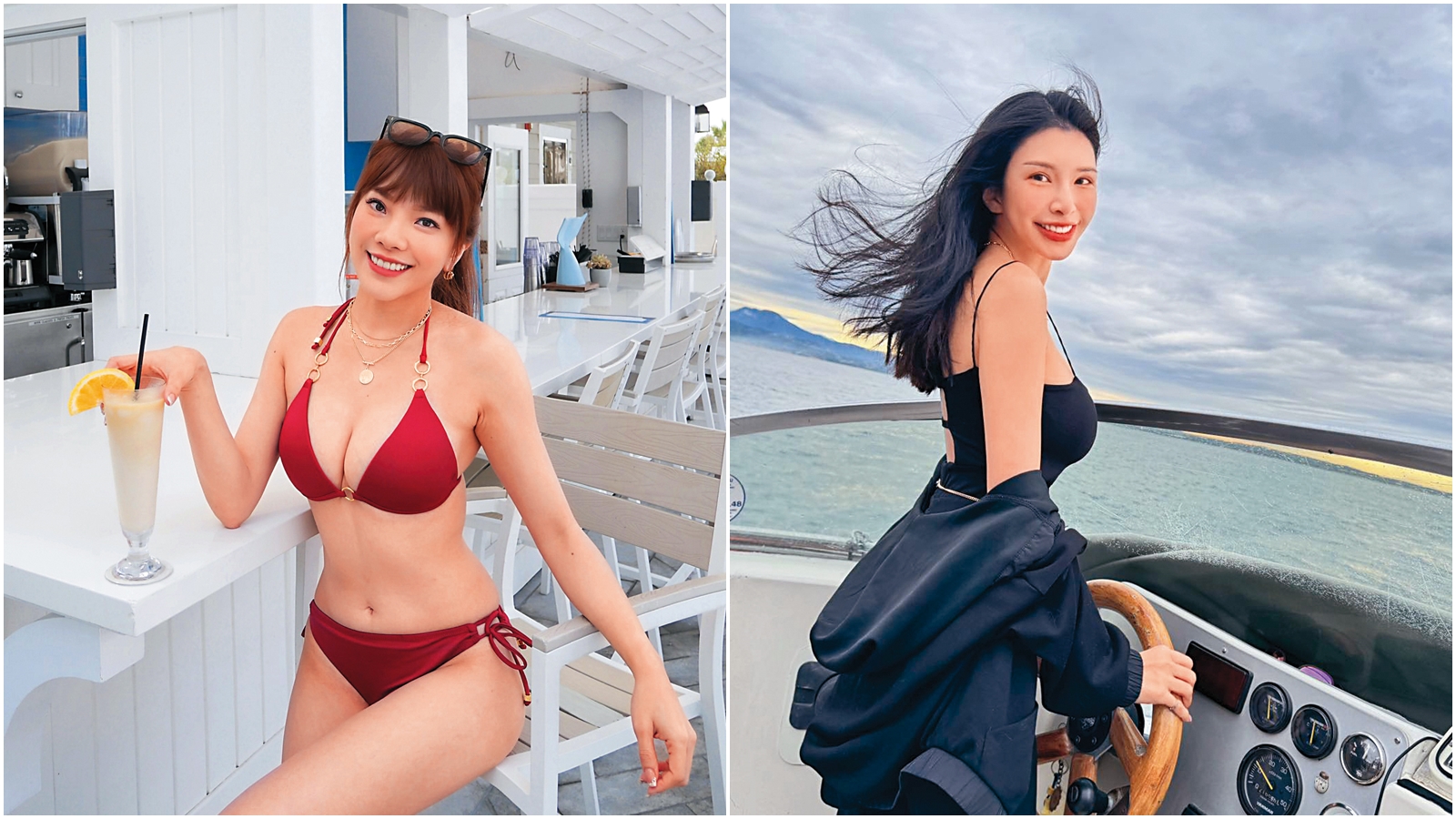 小優(左)以三八阿花的形象闖演藝圈,經常上節目大聊白目事蹟,沒想到也因此惹了一身腥;右圖為LaLa(蘇心甯)。(翻攝自小優IG、蘇心甯臉書)