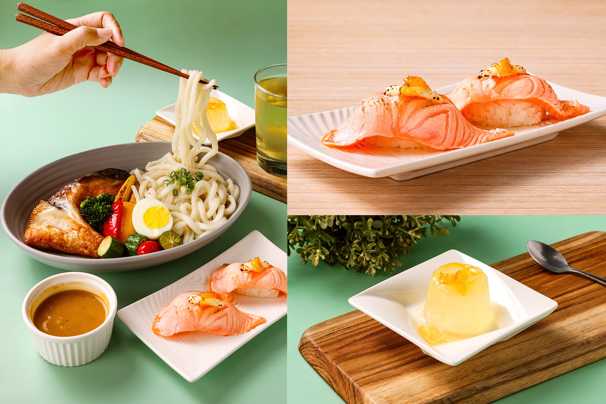 美威鮭魚秋季新品開賣！柚子系料理上菜　鮭魚下巴沾麵、握壽司清爽飄香