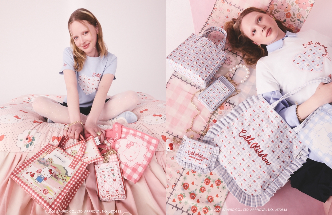 Cath Kidston × Hello Kitty聯名系列今日可愛登場嚕!(永三提供)