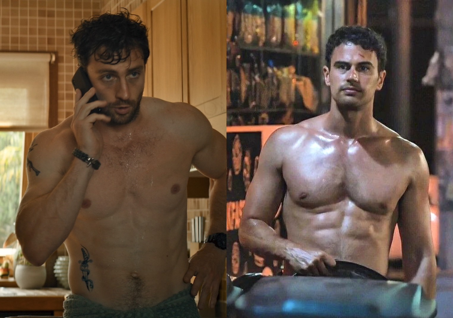 雙男神誠意大放送!亞倫展露精壯胸肌力抗席歐的傲人體態,費洛蒙指數徹底破表。