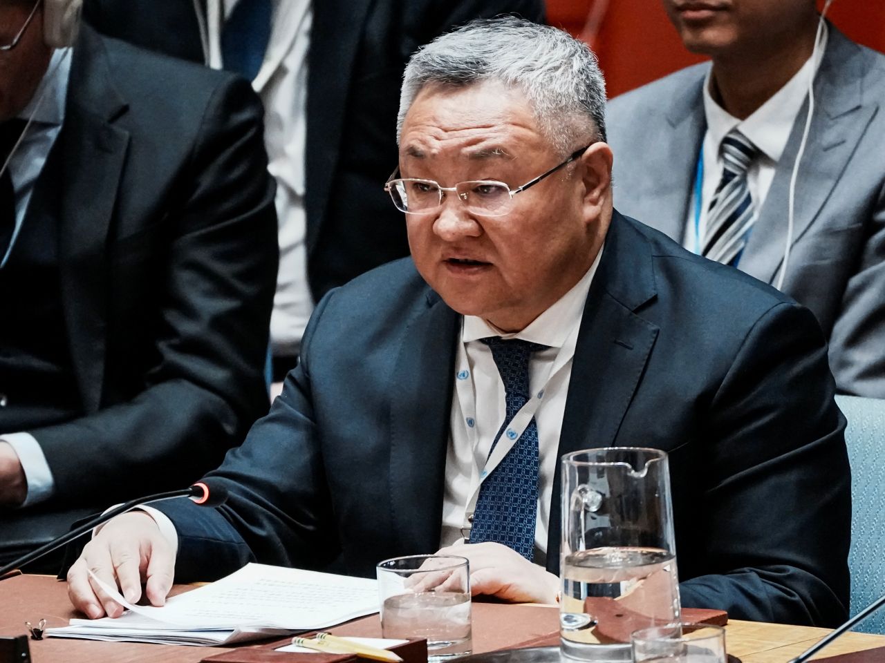 中國常駐聯合國代表傅聰,批評日本拒不反省侵略歷史,沒有資格要求成為常任理事國。(路透社)