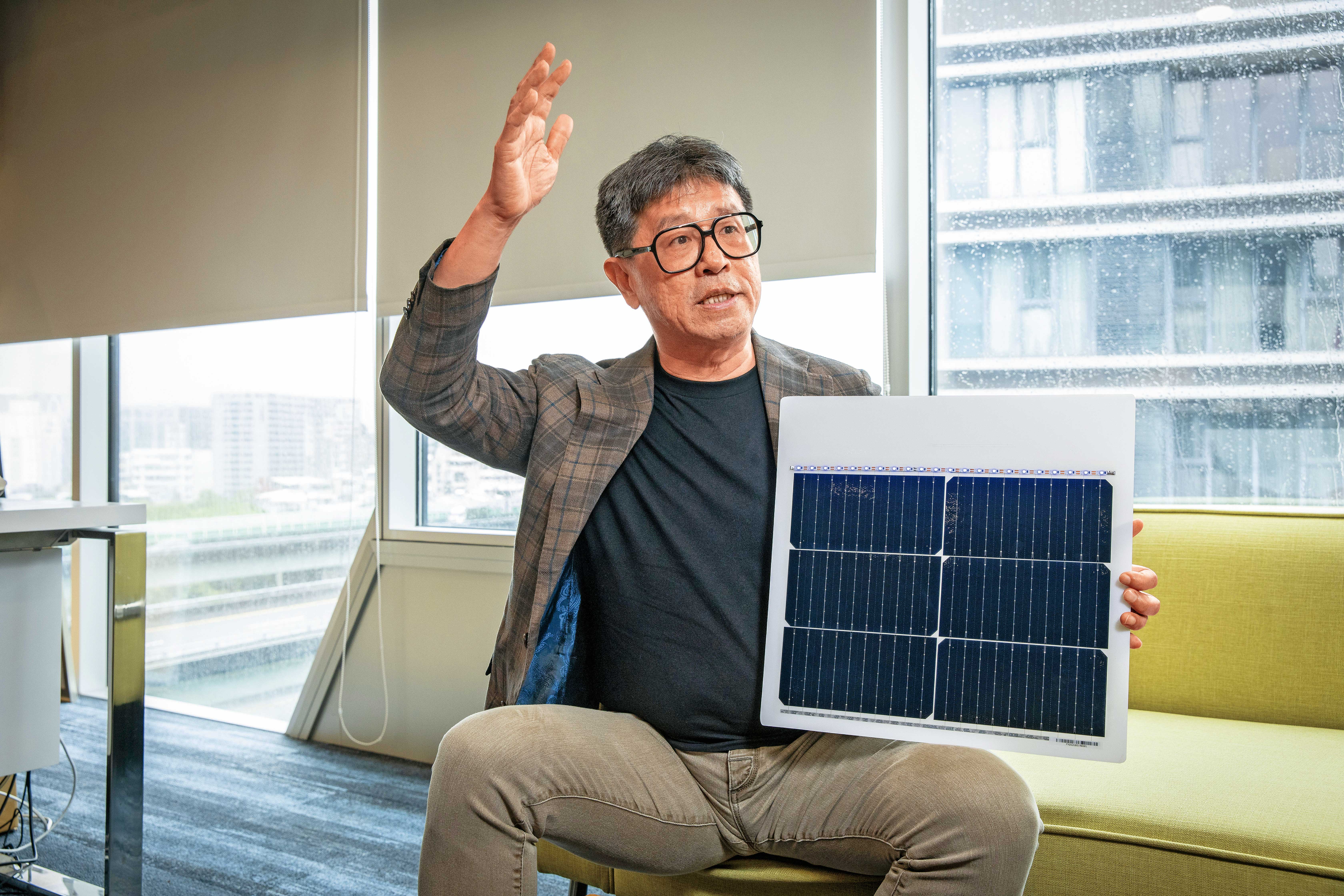 太陽光電產業永續發展協會(TPiSA)創會理事長、寶晶能源董事長蔡佳晋對光電產業充滿熱情。