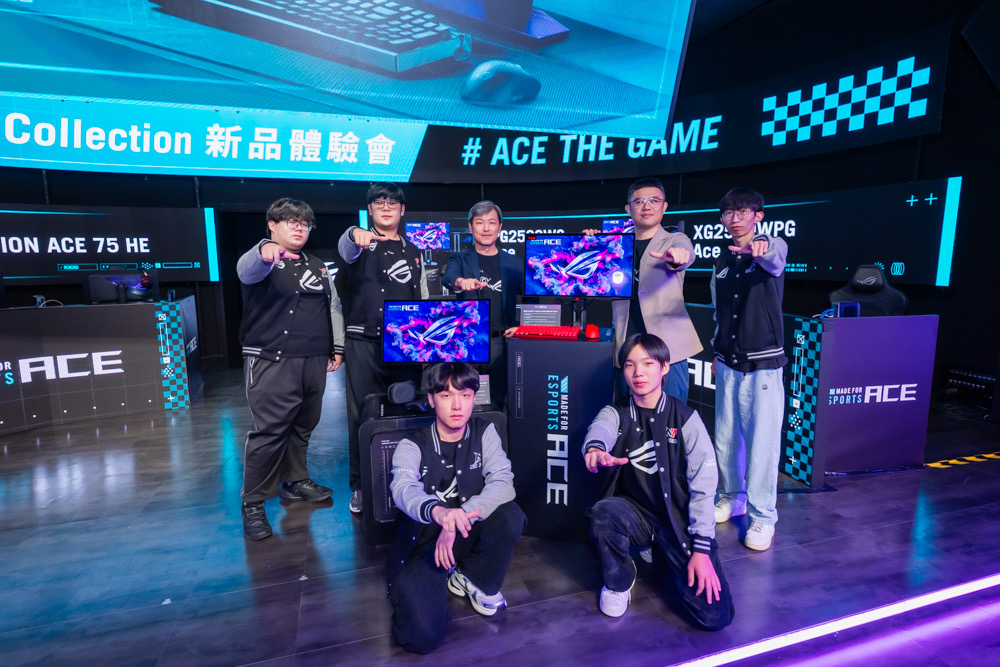 華碩今(6)日舉辦「Ace Esports OLED系列新品體驗會」,請來《六都電競》冠軍戰隊「NoFear」站台分享經驗。(華碩提供)