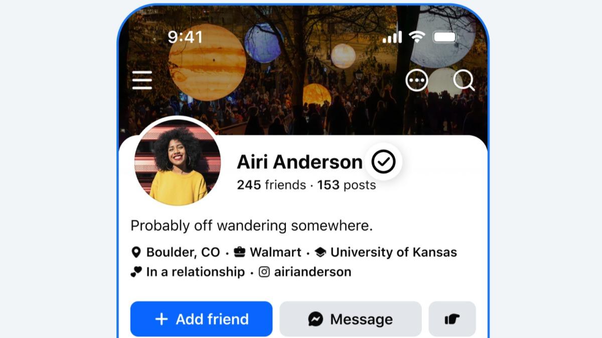 Meta宣布Facebook推出全新的免費「Facebook Verified」驗證服務,降低AI假帳號帶來的風險。(翻攝Meta網站)