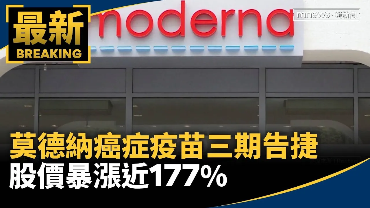 莫德納mRNA癌症疫苗三期告捷　股價暴漲近177%