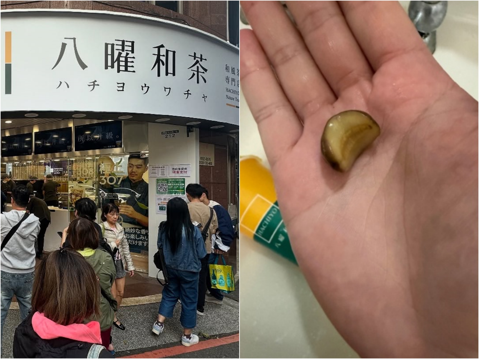 「梅子在動」手搖杯喝到活蛞蝓噁爆,八曜和茶調查結果出爐。圖非當事店家。(翻攝自八曜和茶臉書、Threads/wwz_0144)
