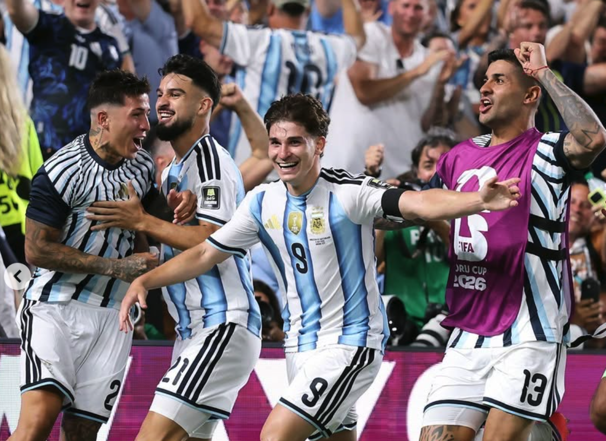 阿根廷以3比1擊敗瑞士,成功晉級四強。(翻攝自IG/Selección Argentina)