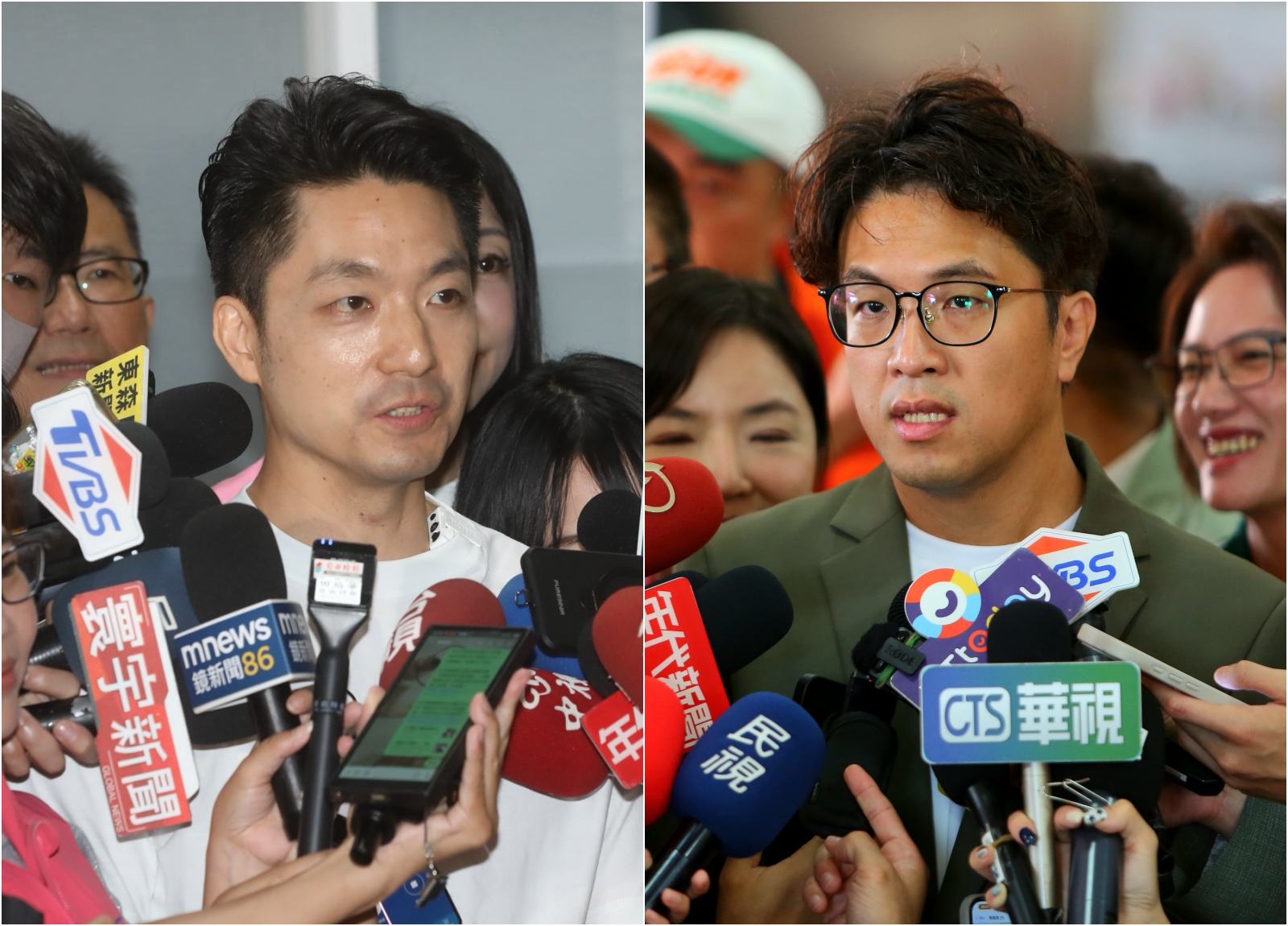 台北市長民調出現「黃金交叉」,沈伯洋首度超車爭取連任的蔣萬安,然而綠營從民調和聲量分析認為,未來39天選情仍可能被翻轉,應戒慎恐懼。(鏡報姜永年)
