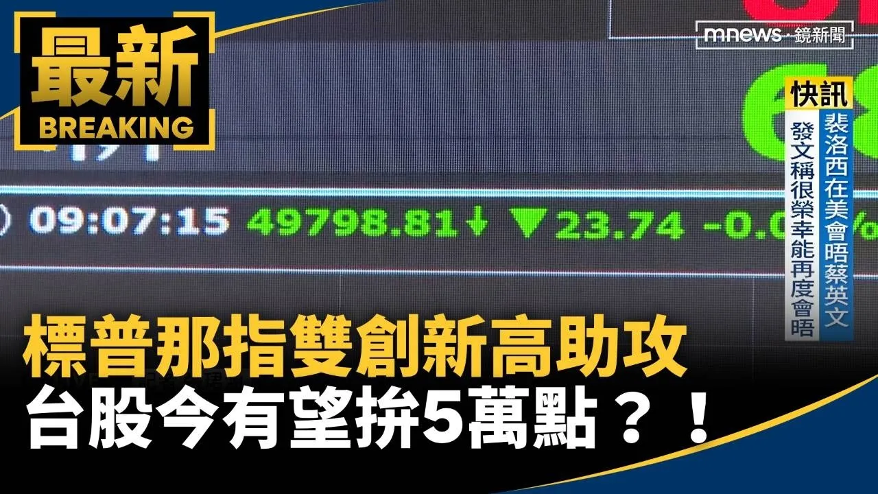 標普那指雙創新高助攻　台股今有望拚5萬點？！