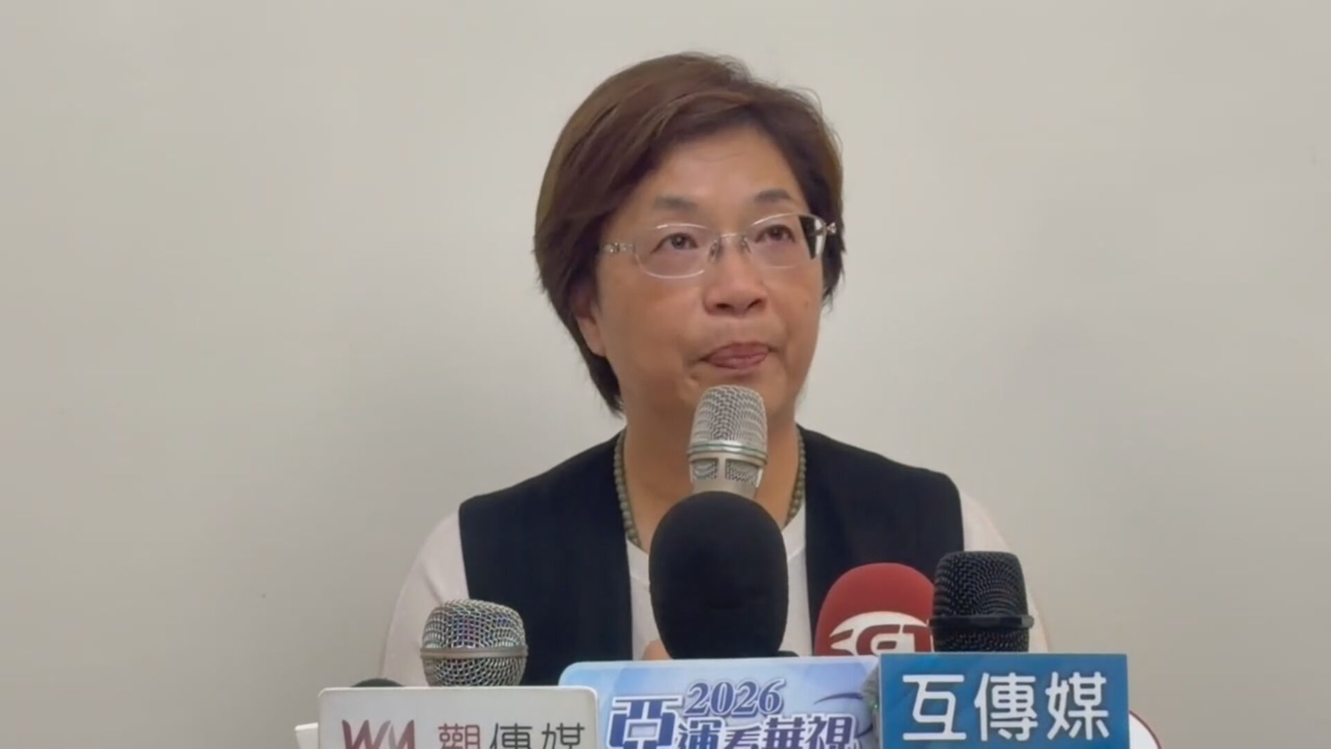 彰化縣長王惠美今講到激動處一度哽咽。