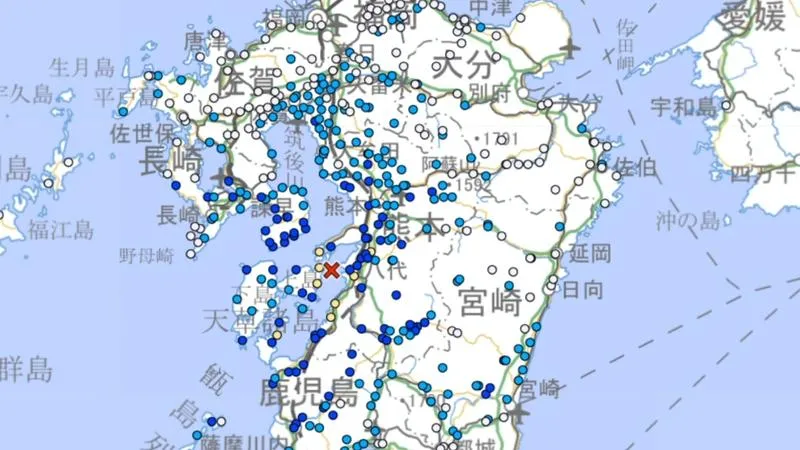 日本熊本規模5.1地震！最大震度4級　氣象廳：無海嘯風險