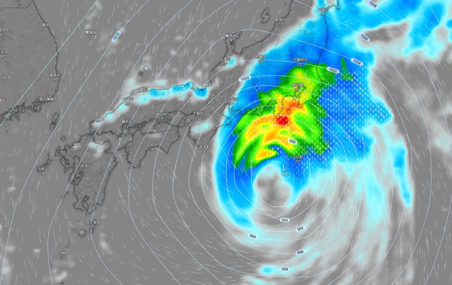 赴日旅遊注意！杜鵑颱風北上　關東、東北20日起恐有強風大雨