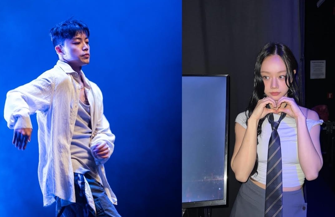 惠利(右)與舞者WOOTAE傳低調戀愛1年。(翻攝WOOTAE、惠利INS)