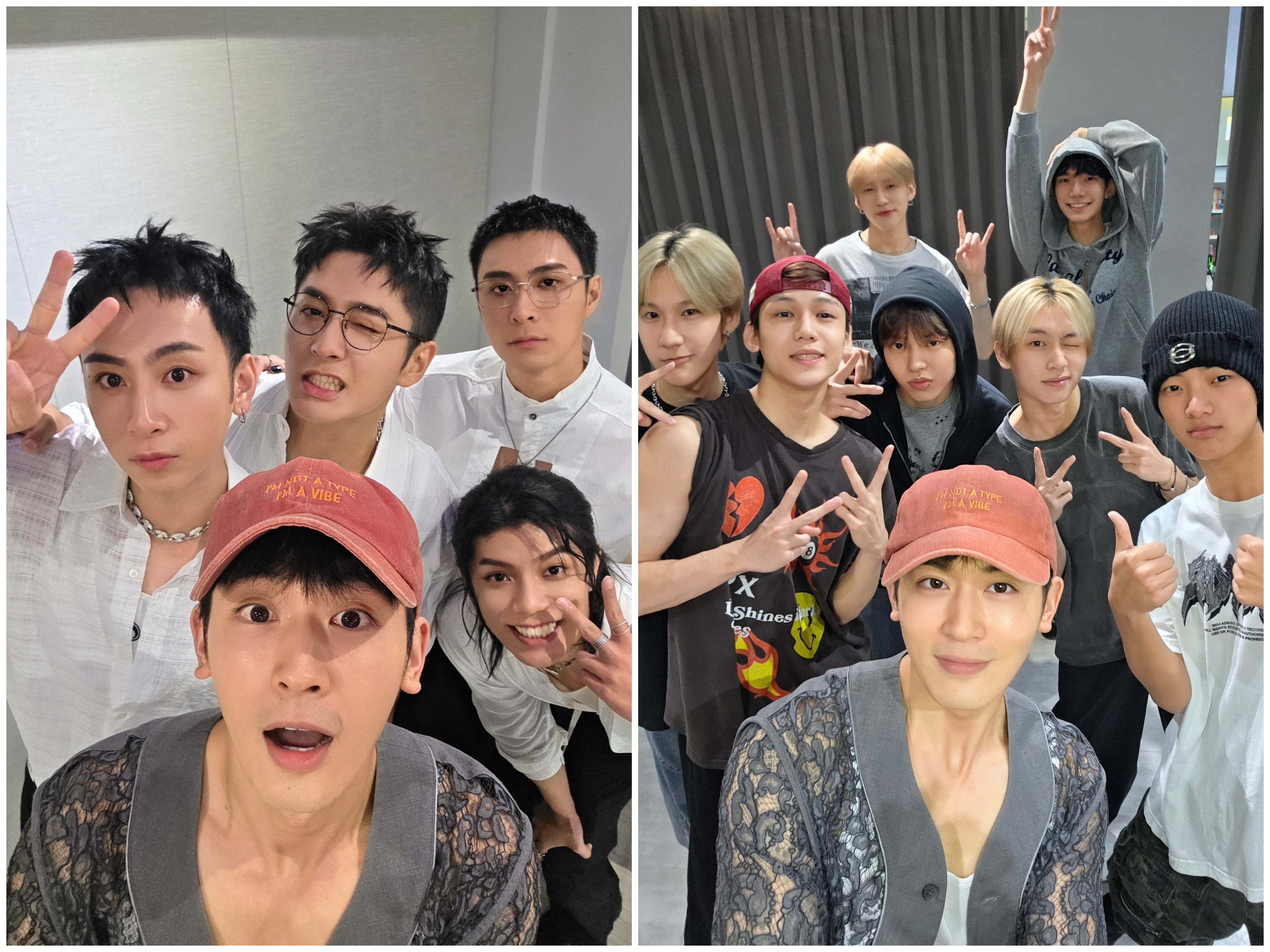 小樂吳思賢近期與 F.F.O、FEniX等男團合拍短影音。(圖/Live Nation Taiwan、藝和創藝提供)
