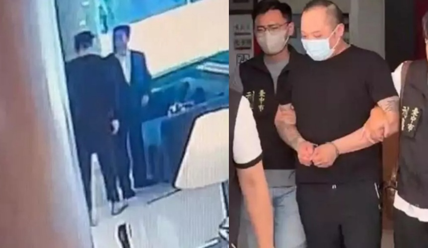 矢板明夫日前在台中遭港籍男子廖港發揮拳攻擊,檢警在廖港發登機前15分鐘成功攔截,訊後已向法院聲請羈押禁見。(翻攝畫面)