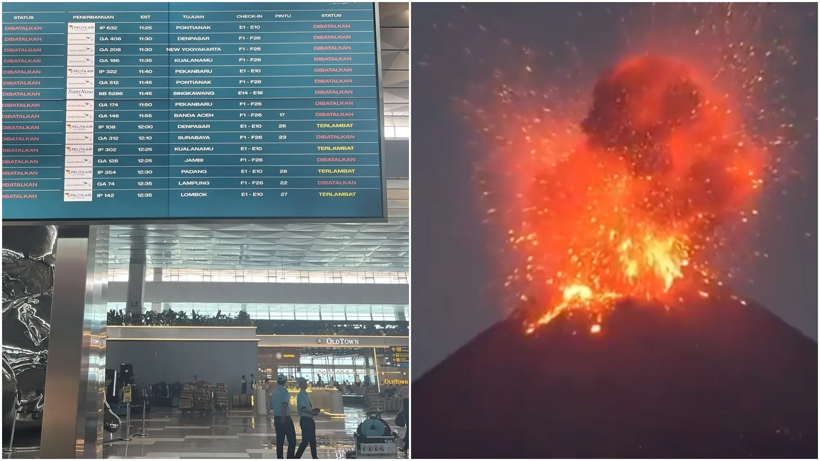 印尼火山噴發「機場關閉」　觀光署：未獲有旅行團受影響